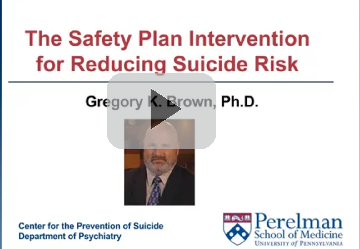 Greg Brown Suicide Prevention Webinar Title Screen
