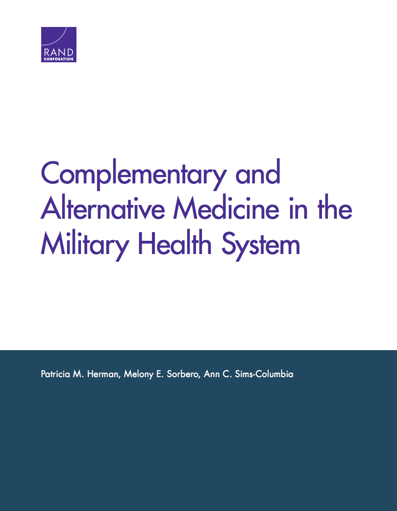 Complementary and Alternative Medicine in the Military Health System report cover