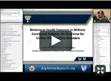 Behavioral Health Concerns in Military Connected Patients