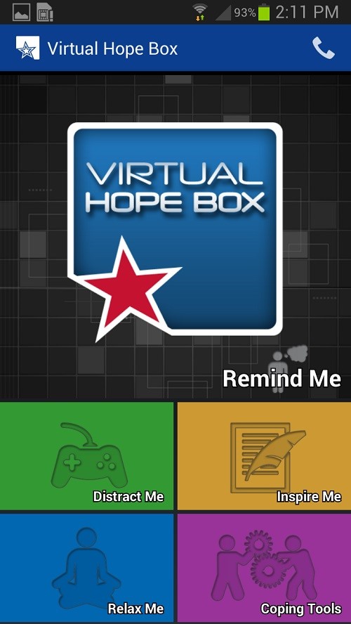 Virtual Hope Box App Screen Shot