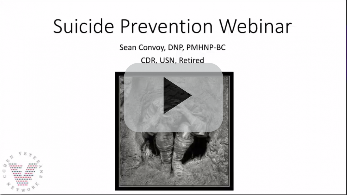 Sean Convoy Suicide Prevention Webinar Title Screen
